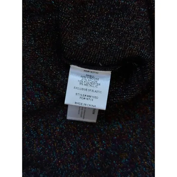 NWT Hyacinth House Black Metallic Shimmer Selena Knit Holiday Mini Dress Small - Picture 6 of 7